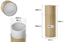Schachtel zylindrisch aus Kraftpapier 51x145mm für Flaschen- 12 Stücke