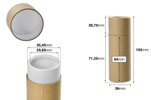 Schachtel zylindrisch aus Kraftpapier 36x102mm für Flaschen- 12 Stücke-2