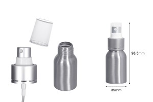 Bouteille en aluminium de 30 ml avec spray et bouchon plastique - 10 pcs-εικόνα_διαστάσεις