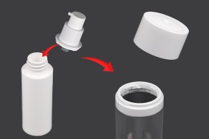 Weiße Ersatzflasche mit weißem Deckel für Code 1016-4-15-εικόνα_σύνθεση