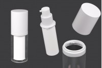 Μπουκάλι airless 15 ml επαναγεμιζόμενο για κρέμα πλαστικό με εξωτερική ακρυλική θήκη