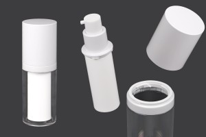 Flacon rechargeable airless en plastique de 15 ml pour crème avec étui extérieur en acrylique-εικόνα_προϊοντική