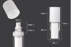 Μπουκάλι airless 15 ml επαναγεμιζόμενο για κρέμα πλαστικό με εξωτερική ακρυλική θήκη