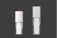Μπουκάλι airless 15 ml επαναγεμιζόμενο για κρέμα πλαστικό με εξωτερική ακρυλική θήκη