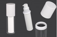 30ml plastic airless refillable bottle for cream with outer acrylic case