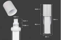 Flacon rechargeable airless en plastique de 30 ml pour crème avec étui extérieur en acrylique