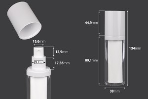 30-ml-Airless-Nachfüllflasche aus Kunststoff für Creme mit äußerem Acrylgehäuse-2
