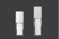 Flacon rechargeable airless en plastique de 30 ml pour crème avec étui extérieur en acrylique