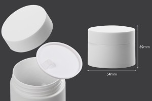 Pot en plastique de 30ml à double fond avec joint intérieur sur le couvercle et plastique sur le pot-2