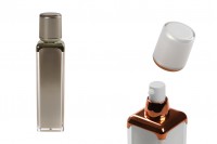Luxury 50ml square acrylic airless bottle with cream pump dispenser and cap