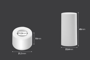 Ensemble d'anneau avec couvercle en plastique pour compte-gouttes de 5 à 100 ml-εικόνα_διαστάσεις