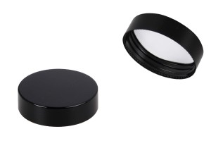 Kapak plastik i zi me guarnicion të brendshëm për kavanoza 20 ml-imazh_produkt