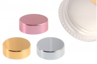 Plastic cap  with aluminum coating and inner seal for 5 and 10 ml jars