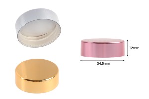 Couvercle en plastique avec revêtement en aluminium et joint intérieur pour pots de 5 et 10 ml-εικόνα_διαστάσεις