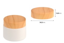 Kapak plastik në dizajn druri me astar të brendshëm për kavanoza krem 50 ml-imazh_dimensione