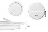 Sigillo interno per vasetti in plastica (PE) (27 mm) per vasetti da 5 e 10 ml