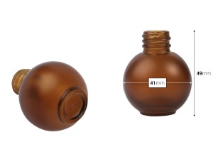 Flasche 20 ml Glas, oval in bonbonfarbenem Sandstrahlen-εικόνα_διαστάσεις