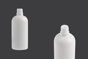 Glasflasche für ätherische Öle 100ml weiß DIN 18