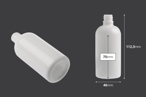 Bottiglietta di vetro per oli essenziali da 50 ml, bianco con imboccatura in PP18.-2