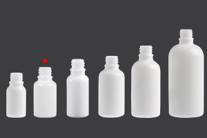 Bottiglietta di vetro bianco da 15 ml con collo PP18 per oli essenziali.-6