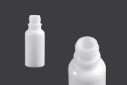 Weiße Glasflasche für ätherische Öle 20 ml mit PP18-Auslauf