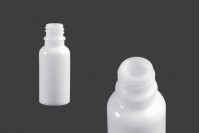 Weiße Glasflasche für ätherische Öle 20 ml mit PP18-Auslauf