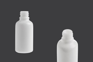 Flacon en verre pour huiles essentielles de 30ml blanc avec bouche PP18