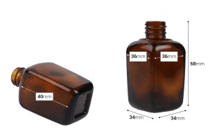 Shishe qelqi 30 ml për vajra esencialë, ngjyrë karamele (PP18)-dimensioni_immagine