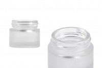 Sandgestrahltes Glasgefäß für Creme 10 ml - ohne Deckel
