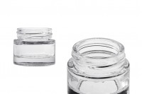 Glass clear jar for cream 10 ml - without cap