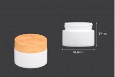 Jar for cream glass 30 ml in white color - without cap