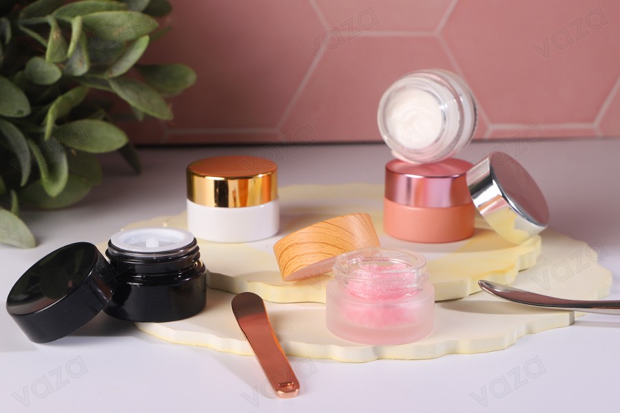 Glass frosted jar for cream 5 ml - without cap-εικόνα_σύνθεση