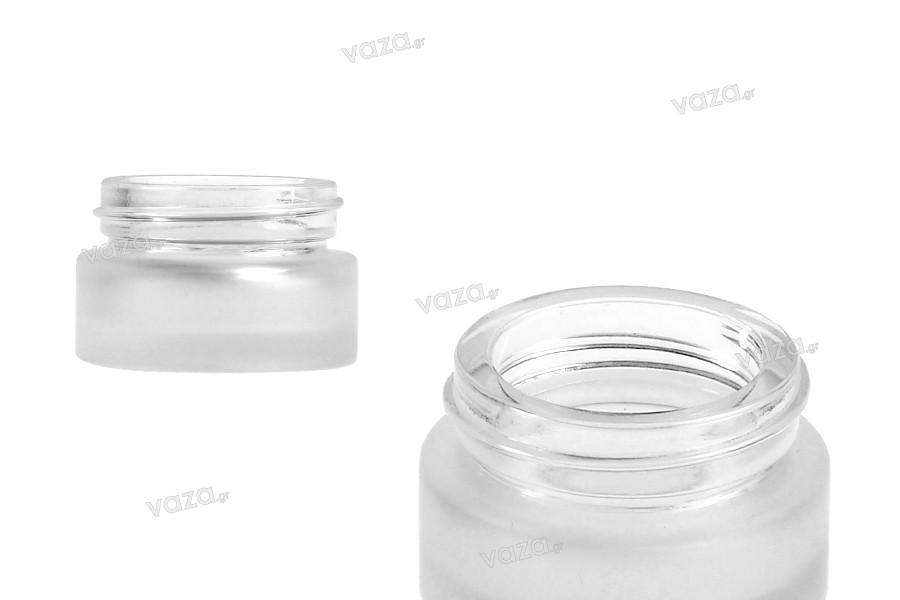 Glass frosted jar for cream 5 ml - without cap