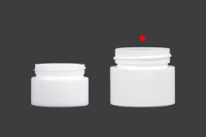 Cremeglas 50 ml in weißer Farbe – ohne Deckel-5