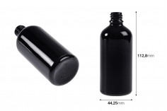 Sticla neagra de sticla pentru uleiuri esentiale 100 ml cu duza PP18