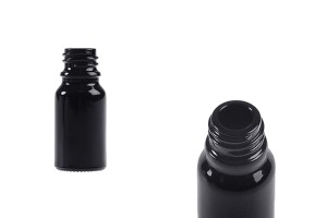 Flacon en verre noir pour huiles essentielles 10 ml avec bec verseur PP18