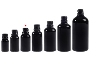 Flacone in vetro nero per oli essenziali da 15 ml con beccuccio PP18-5