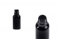 Glass black bottle for essential oils 20 ml with PP18 spout
