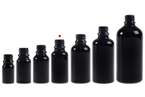 Flacone in vetro nero per oli essenziali da 20 ml con beccuccio PP18-5