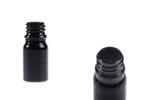 Flacon en verre noir pour huiles essentielles 5 ml avec bec verseur PP18