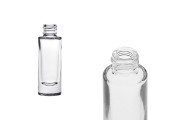 Flacon cylindrique en verre 15 ml transparent avec bec verseur PP18