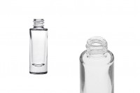 Zylindrische Glasflasche 15 ml transparent mit Ausguss PP18