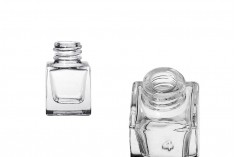 5 ml transparente würfelförmige Glasflasche mit PP18-Auslauf