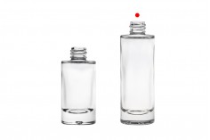 Bottiglia in vetro trasparente da 50 ml con beccuccio PP18