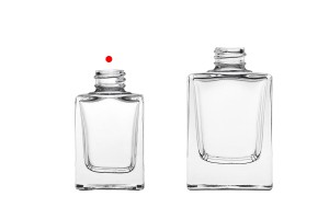 Glasflasche 15ml transparent in rechteckiger Form mit PP18-Auslauf-bildgruppe