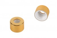 Capac - inel de plastic cu acoperire din aluminiu auriu pentru picuratoare de la 5 la 100 ml