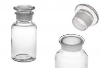 Pharmacy bottle 250 ml transparent with glass cap