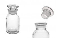 Flacon pharmacie 60 ml transparent avec bouchon en verre