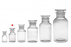 Pharmacy bottle 60 ml clear with glass cap