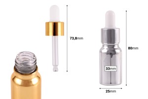 Flacon en verre 10 ml avec compte-gouttes pour produits cosmétiques-εικόνα_διαστάσεις